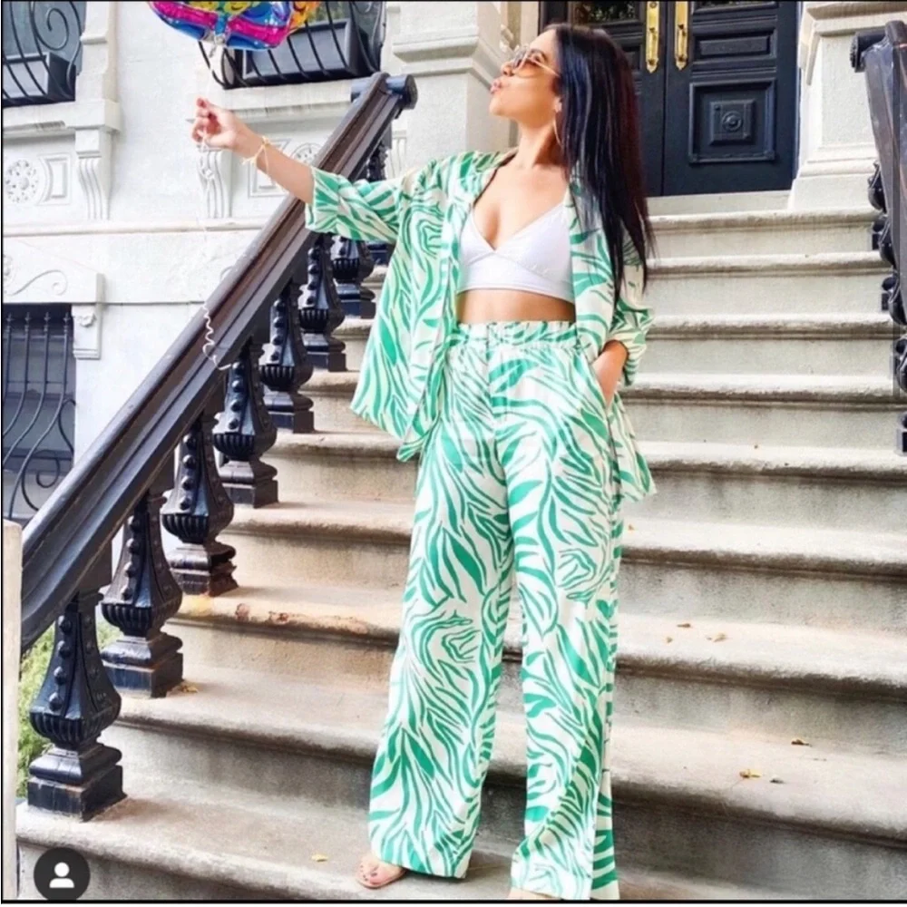 NWT Zara Matching Shirt and Pant Set - Picture 2 of 11